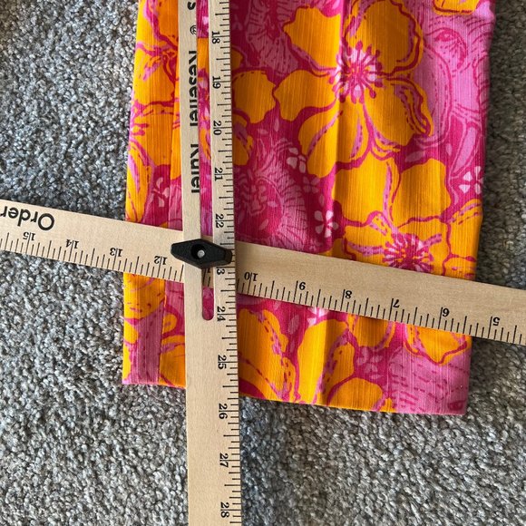 Vintage Lilly Pulitzer capri pants womens 6 pink orange elephant tropical y2k - Picture 16 of 16